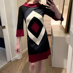 Diane von Furstenberg Wool Diamond Dress, Size 6